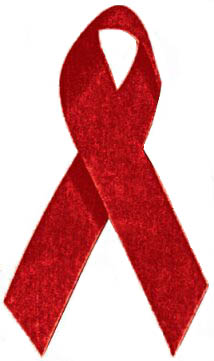 The Red ribbon is a symbol for solidarity with HIV-positive people and those living with AIDS.