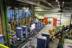 The casting room at Rolls Royce precision casting facility, Derby.