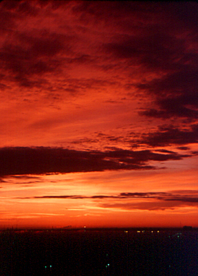 Red sky sunset