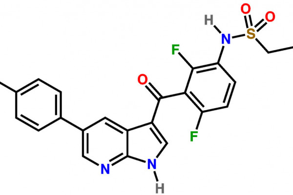 A BRAF inhibitor, vemurafenib