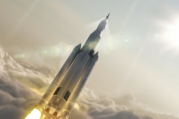 Artist concept of NASAs Space Launch System
