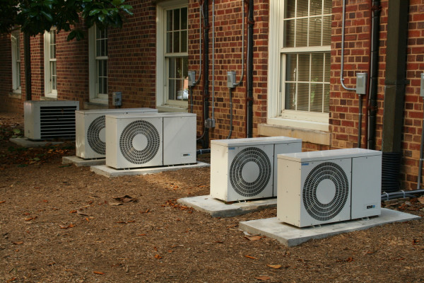 Series of air conditioners at UNC-CH.