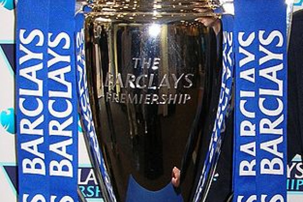 The Premiership trophy - Not quite a Global Media Award...