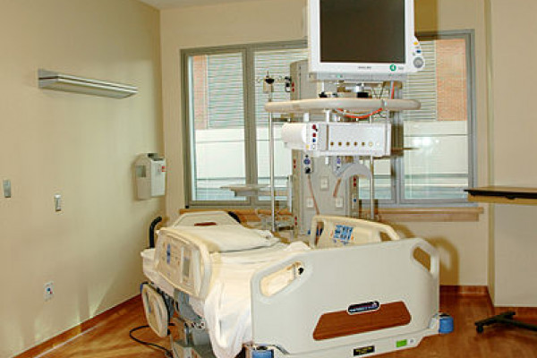 A hospital bed
