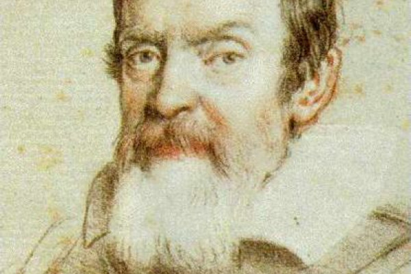 Galileo Galilei. Portrait in crayon by Leoni.
