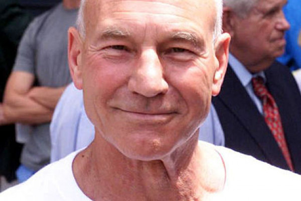 Patrick Stewart, the famous English actor, is bald