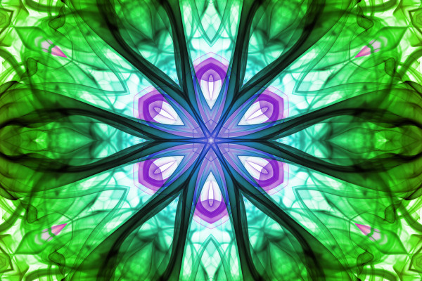 Abstract green design with psychedelic powerful energy colors.
