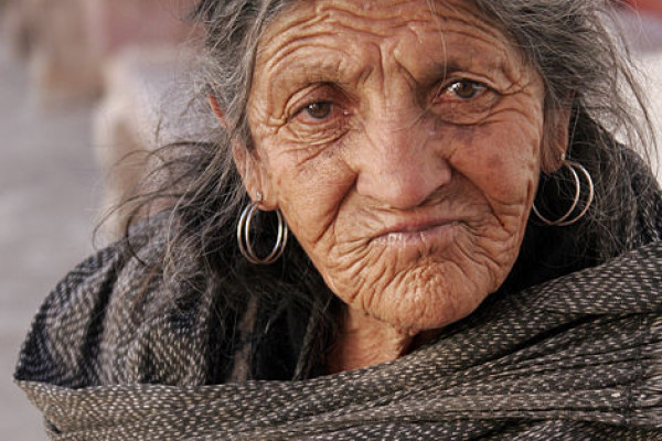 Old lady from Zacatecas, Mexico