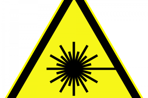 Warning symbol for laser beam