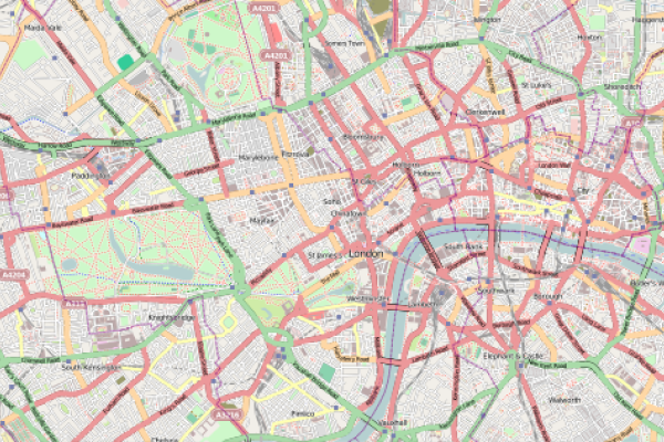 Map of central London