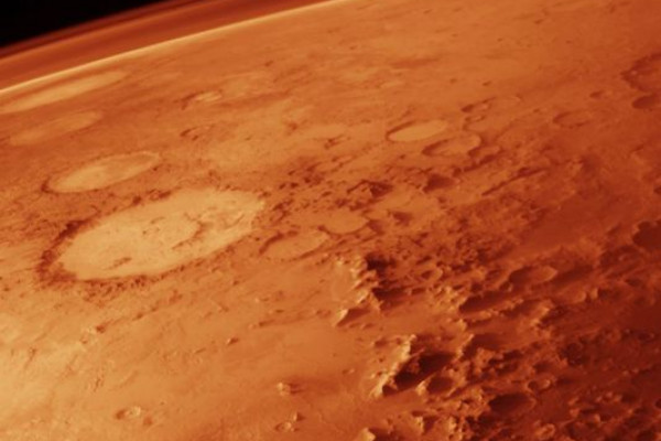 Atmosphere of Mars taken from low orbit