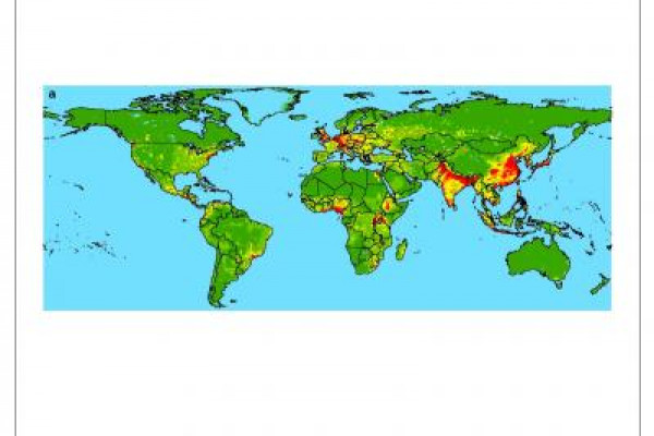 Zoonotic pathogens passed from wildlife to people, from lowest occurrence (green) to highest (red).