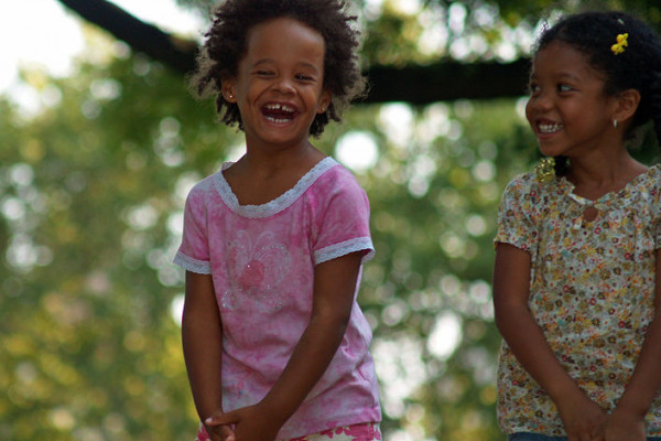 Children laughing