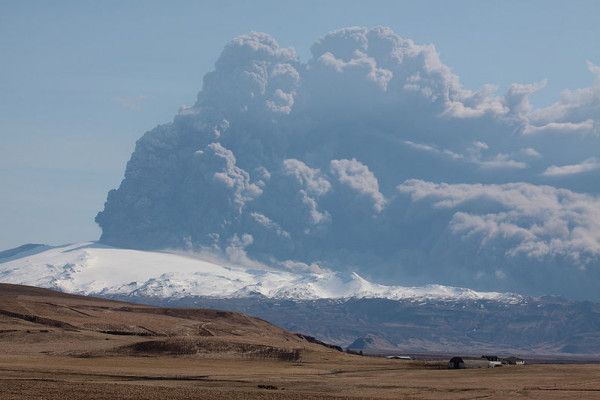 Icelandic volcano Eyjafjallajokull plume in 2010