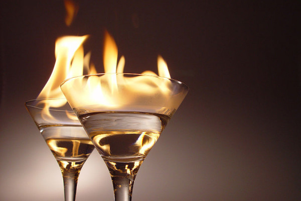 Flaming Cocktails