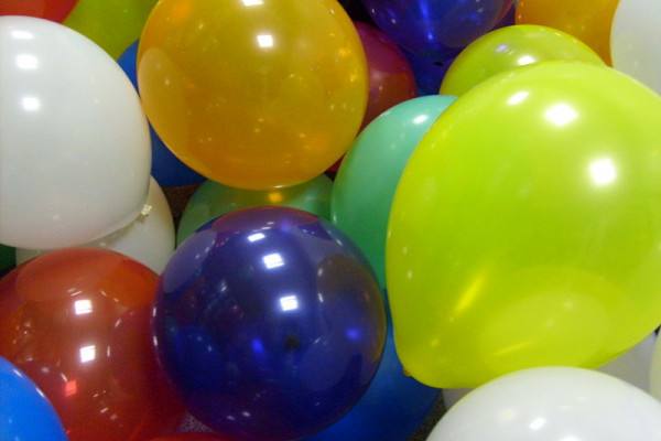 A pile of inflatable balloons.