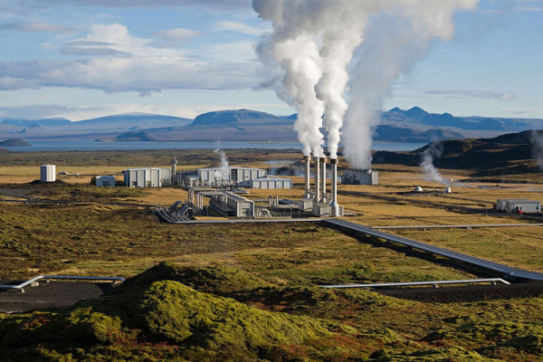 The Nesjavellir Geothermal Power Plant in Iceland