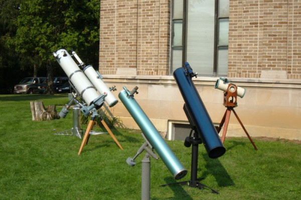 A group of Newtonian telescopes at Perkins Observatory, Delaware, Ohio.