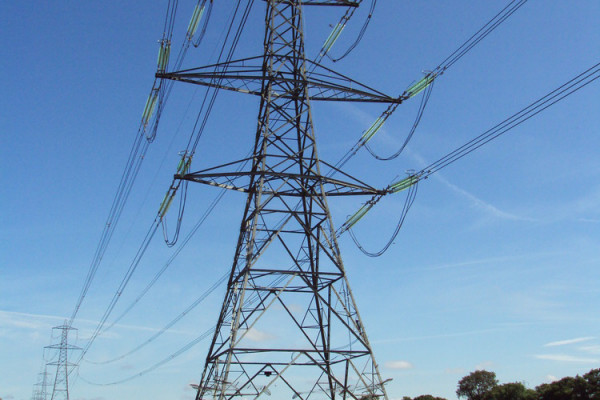 A 400kV pylon part of the UK National Grid