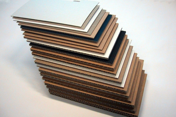 Large selection of different corrugated paper (Cardboard) with dfferent flutes.