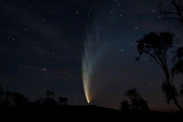 Comet P1 McNaught, taken from Swifts Creek, Victoria, Australia at approx 10:10 pm.