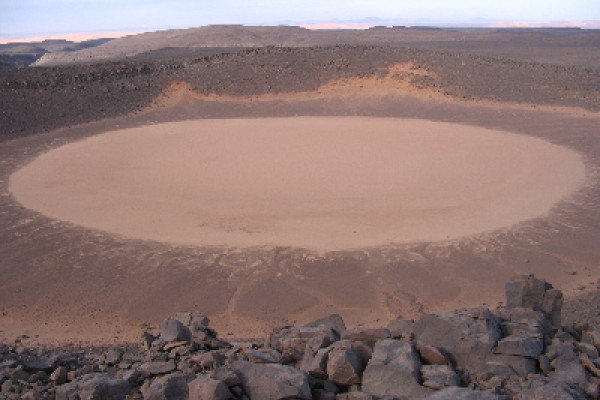 Impact crater in Algeria