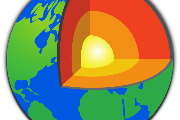 Diagram showing the layers inside planet Earth