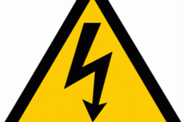 Electrical hazard warning sign