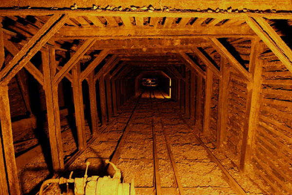 A mine shaft