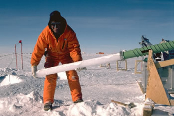 Figure 2: Drilling ice cores in Antarctica.