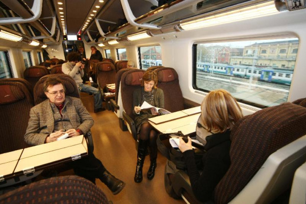 Train carriage seating