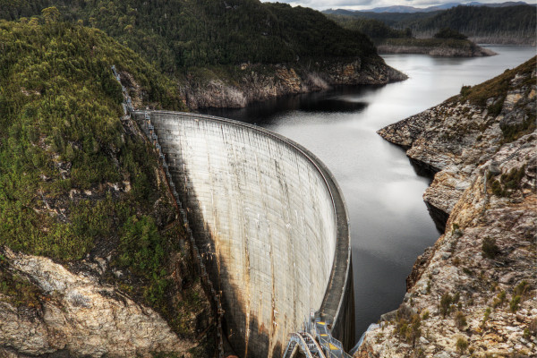 Gordon Dam, Southwest National Park, Tasmania, Australia