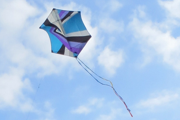 Kite used by scientists to map Hawaiian lava flows