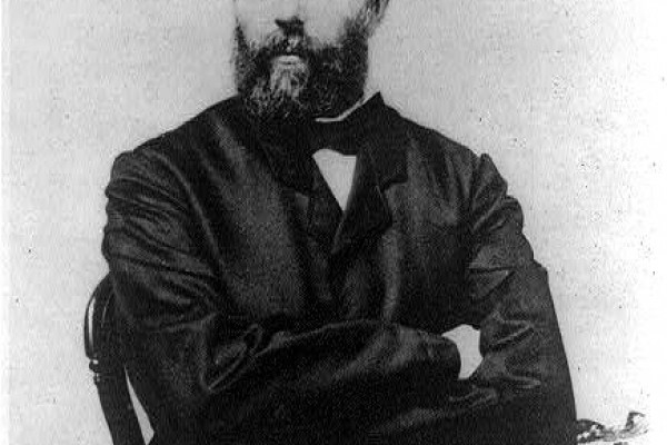Herman Melville, American author. Reproduction of photograph, frontispiece to Journal Up the Straits.