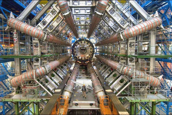 ATLAS (A Toroidal LHC ApparatuS),one of the six particle detector experiments (ALICE, ATLAS, CMS, TOTEM, LHCb, and LHCf) being constructed at the Large Hadron Collider (LHC) in 2007.