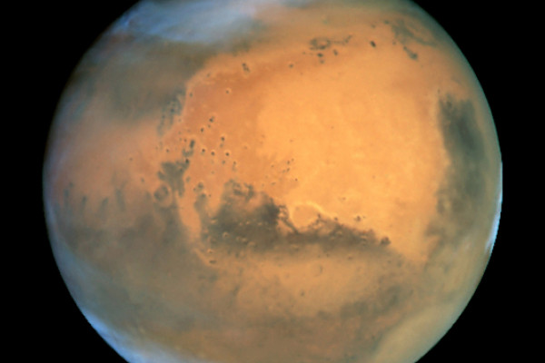 View of Mars from Hubble Space Telescope on June 26, 2001.