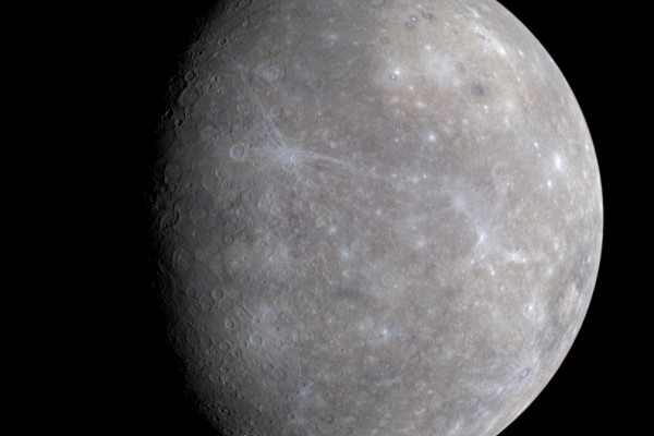 Full colour image of Mercury from the first MESSENGER flyby