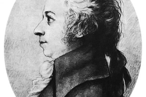 Mozart drawing by Doris Stock, 1789