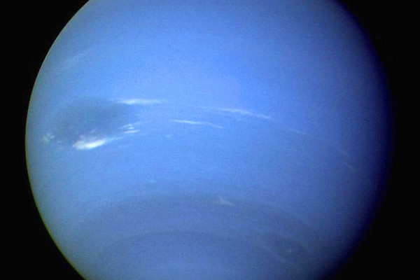 Neptune, as seen by Voyager 2.