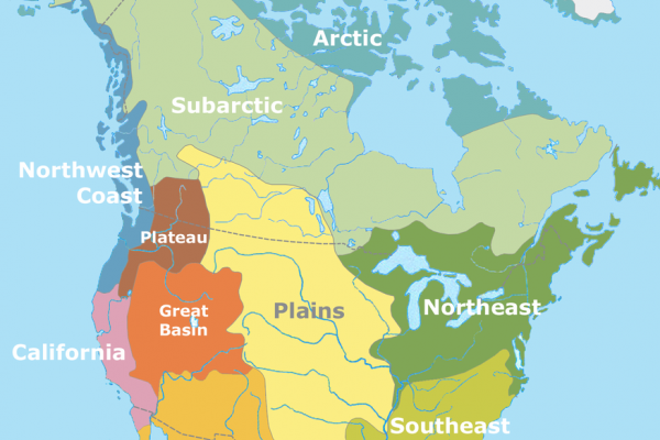 Classification of indigenious peoples of North America according to Alfred Kroeber, English Version