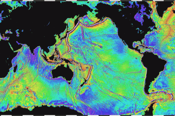 Gravity ocean map