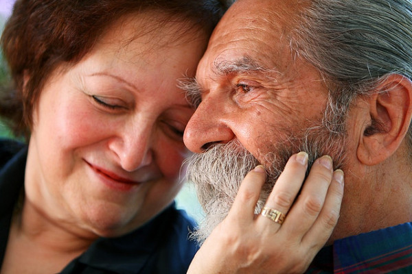 Old couple in love