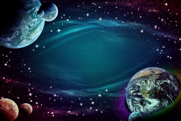 Artist's impression of a planets and space