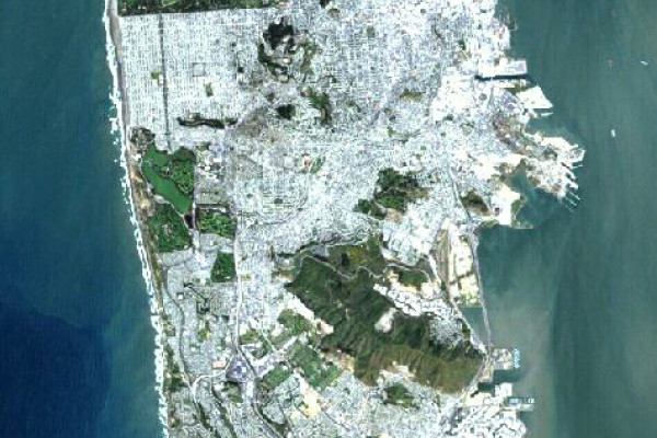 San Francisco, California. As seen by the Landsat 7 program.