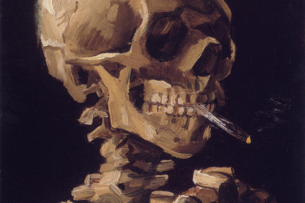 Van Gogh's Skull with a Burning Cigarette