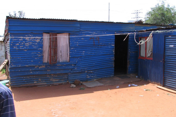 Shack housing in Soweto, Johannesburg