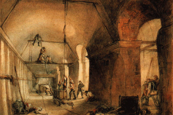 Inside the Thames Tunnel During Construction, 1830, in Saint A, Darley G. ''The Chronicles of London'', 1994