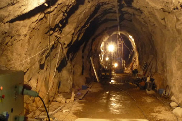 The tunnel in France, 900ft underground, where the fluid-injection experiments were conducted