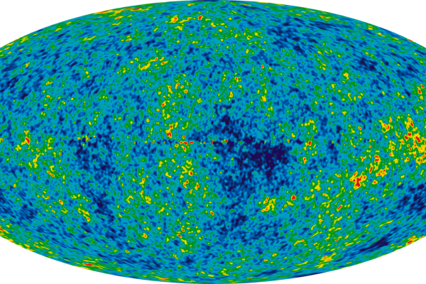  The Cosmic Microwave Background temperature fluctuations from the 7-year Wilkinson Microwave Anisotropy Probe data seen over the full sky. The image is a mollweide projection of the temperature variations over the celestial sphere.The average...