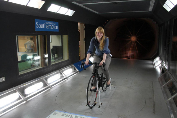 Kat in the University of Southampton's wind tunnel